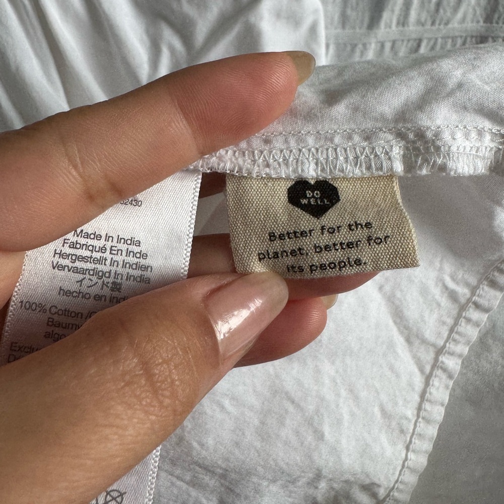 Madewell White Dress Coastal Cowgirl embroidery Accents Vey Cottagecore Flowy - Picture 9 of 12